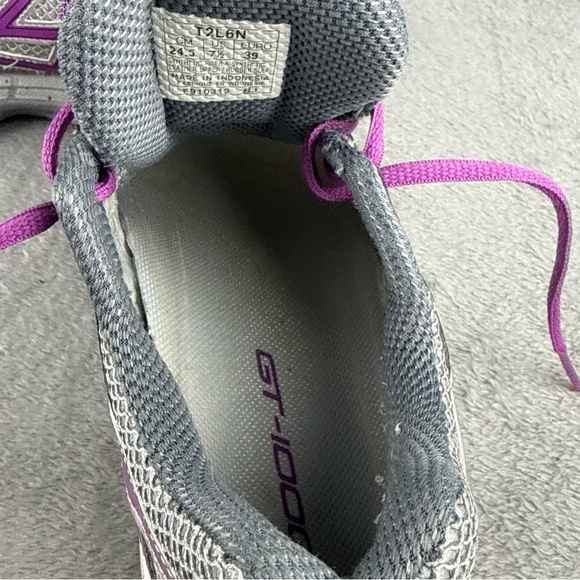 ASICS Women's GT-100 Silver and Purple Athletic Shoes Size 7.5 - Picture 8 of 13